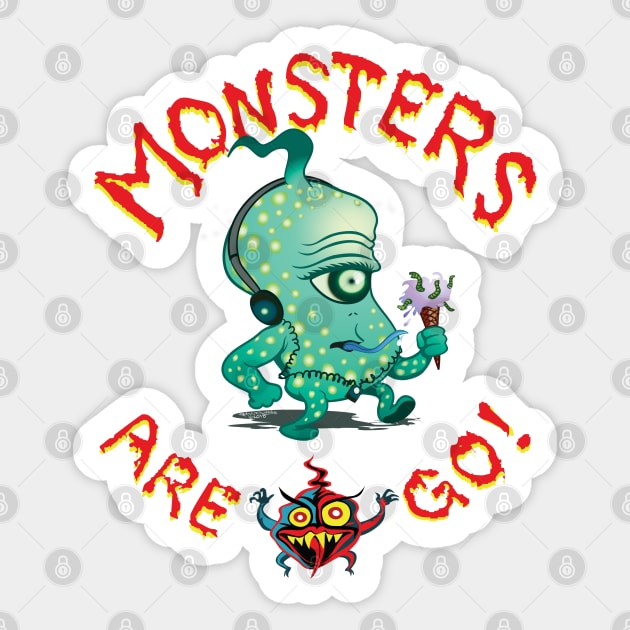 Monsters-are-Go!06 Sticker by RickLucey